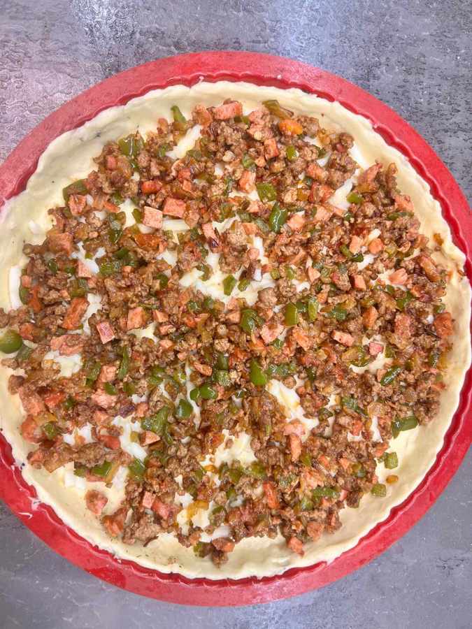 افزودن مواد گوشتی