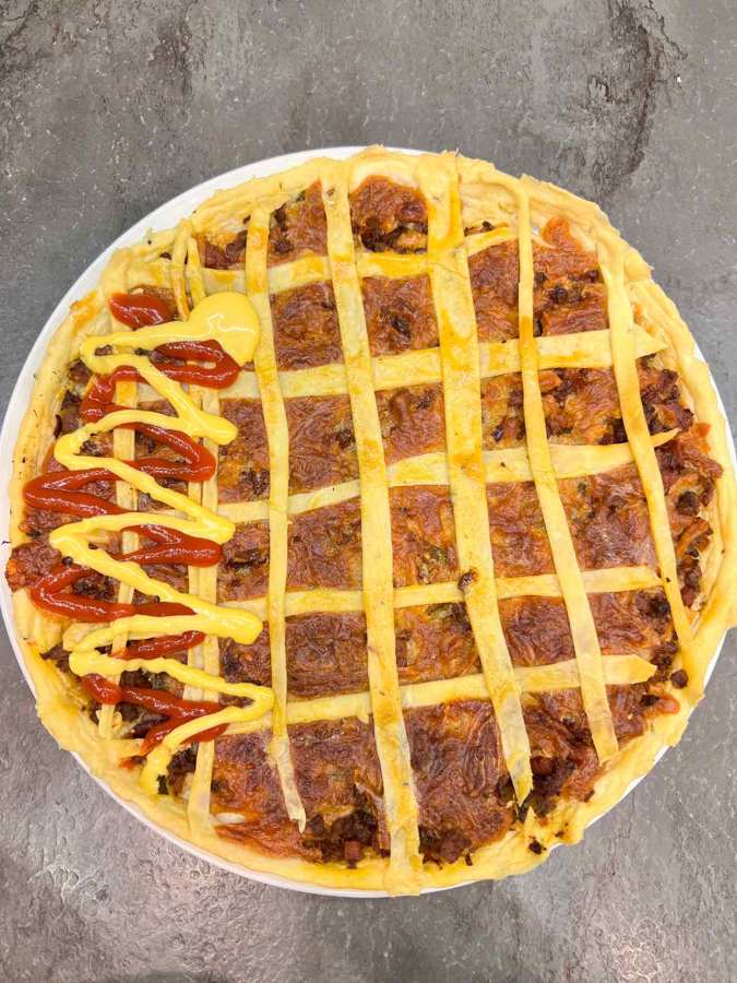 پای گوشت و سبزیجات