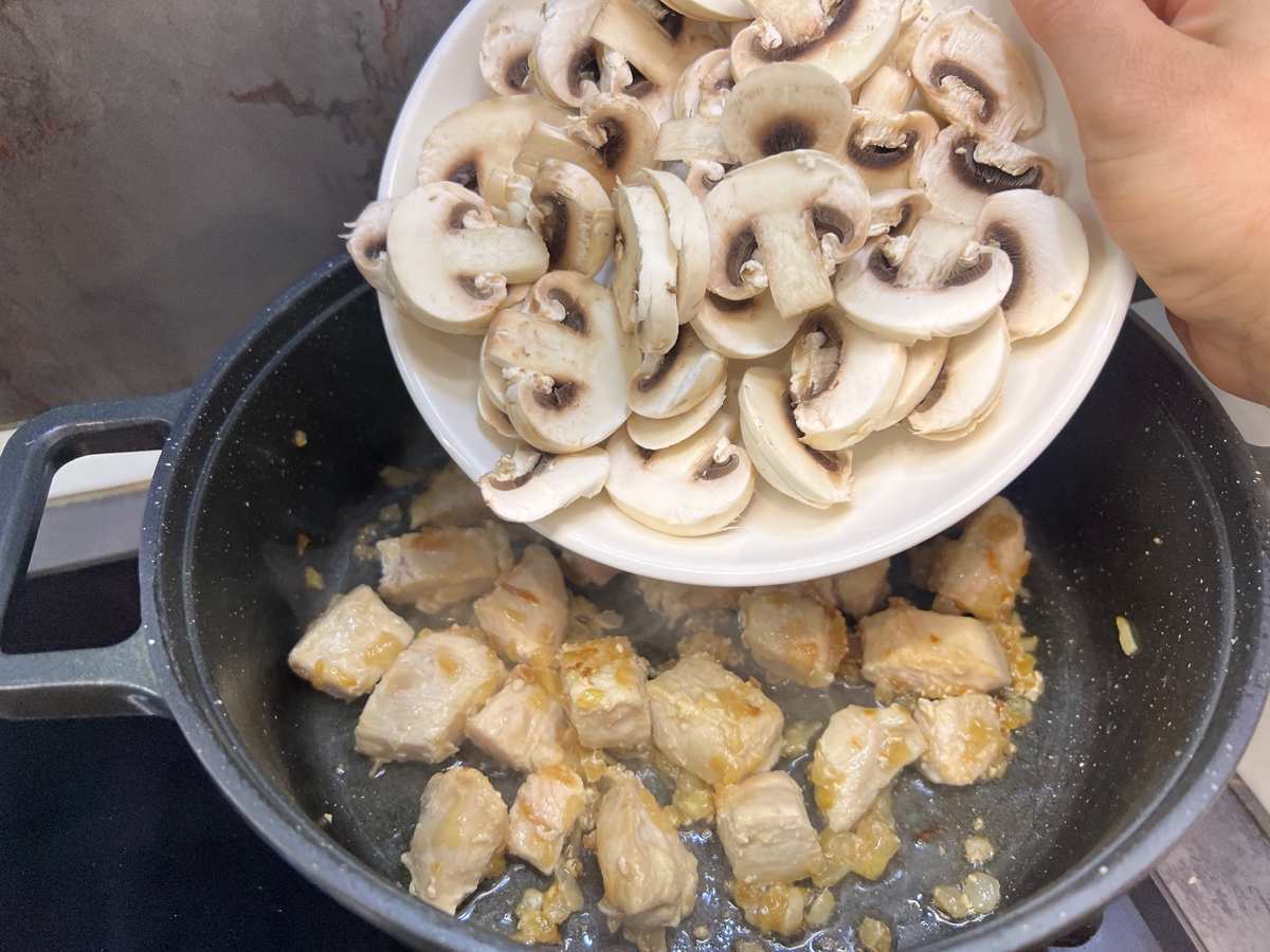 افزودن قارچ