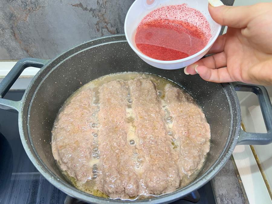افزودن مایع سماقی